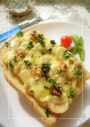 レモン香る❂バナナ×胡桃のサラダトースト-レシピのメイン写真