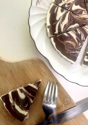 甘すぎない！！簡単マーブルチーズケーキ-レシピのメイン写真