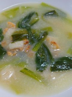 チンゲン菜とベビーホタテの中華豆乳スープ-レシピのメイン写真