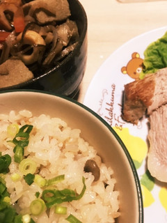 時短!ローストポークと炊き込みご飯-レシピのメイン写真