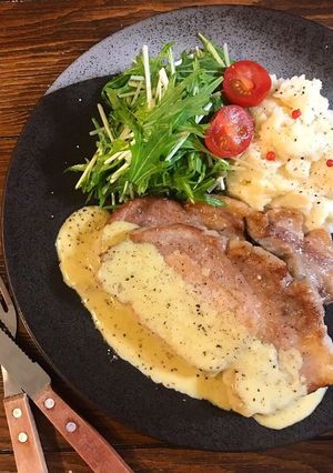 柚子胡椒マヨソース♡ポークステーキ-レシピのメイン写真