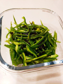 ピーマンの塩昆布和え-レシピのメイン写真