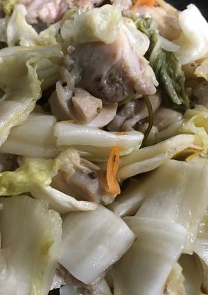 漬かりすぎた白菜の漬物と豚の炒め物-レシピのメイン写真