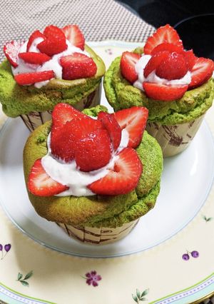 抹茶のシフォンケーキ-レシピのメイン写真