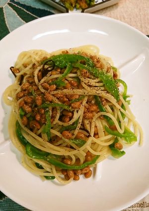 納豆ピーマンパスタ-レシピのメイン写真
