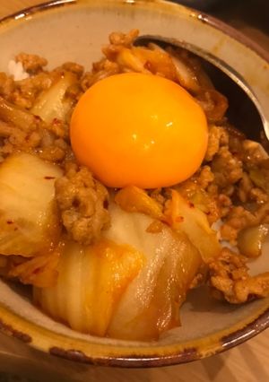 ひきにくとキムチのどんぶり-レシピのメイン写真