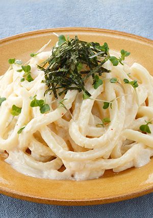 豆腐明太クリームうどん-レシピのメイン写真