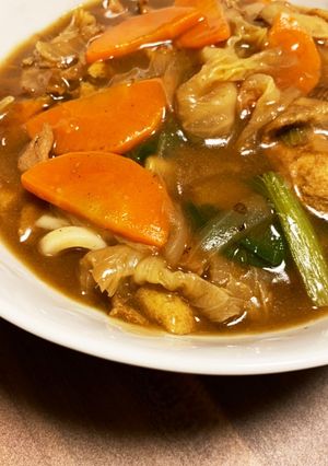 冷蔵庫の余った野菜で♪簡単カレーうどん-レシピのメイン写真