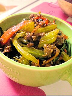 簡単♪セロリと牛肉のカレーケチャップ炒め-レシピのメイン写真