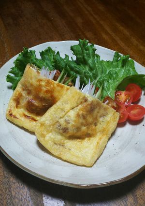 バーベキューチキンの油揚げ詰め-レシピのメイン写真