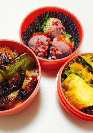 108、ミニ照り焼き丼と春先取り弁当♡-レシピのメイン写真
