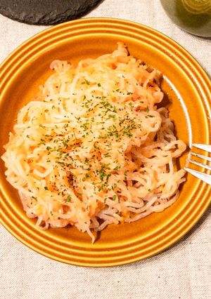 糖質制限 明太クリームパスタ-レシピのメイン写真