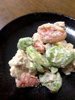 春っぽいサラダ(そら豆とエビとレンコン)-レシピのメイン写真