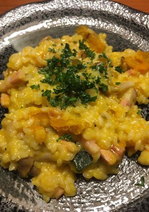絶品かぼちゃきのこリゾット☆ホットクック-レシピのメイン写真