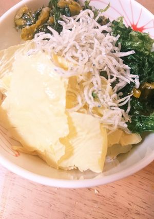 湯葉のだし茶漬け～包丁いらずの朝食に～-レシピのメイン写真