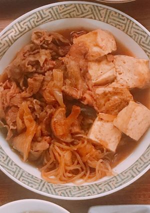 椎茸出汁香る すき焼き風肉豆腐♪-レシピのメイン写真