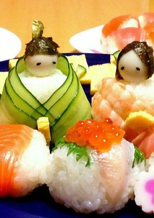 ひな祭りに♪簡単！お雛様の手まり寿司-レシピのメイン写真