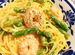 絶品！海老とアスパラのクリームパスタ-レシピのメイン写真