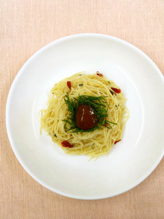 梅香る煮こごりジュレの冷製パスタ-レシピのメイン写真