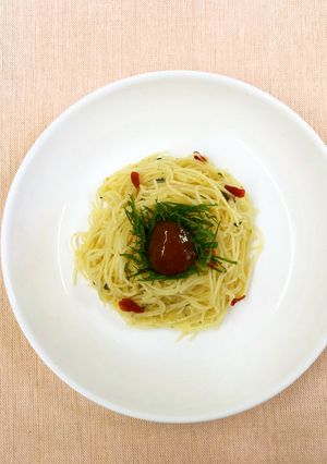 梅香る煮こごりジュレの冷製パスタ-レシピのメイン写真