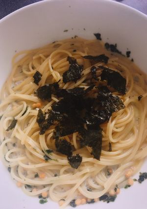 【超簡単】お茶漬けの素で豆乳スープパスタ-レシピのメイン写真