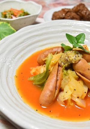 キャベツとソーセージの野菜スープ-レシピのメイン写真