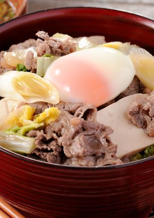 肉豆腐の温たま丼-レシピのメイン写真