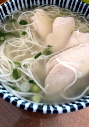冷凍サラダチキンで!簡単☆にゅうめん-レシピのメイン写真
