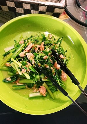 小松菜豆苗のごま油香るツナ和え｡˚✩-レシピのメイン写真