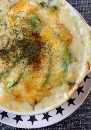 白菜とサラダチキンの豆乳クリームグラタン-レシピのメイン写真