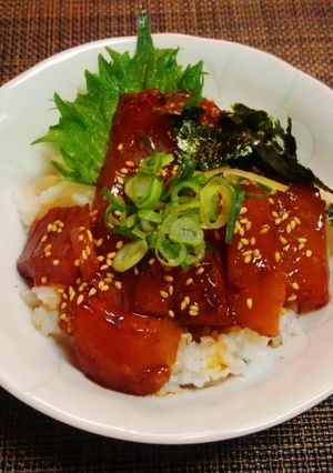韓国風鮪漬け丼♪~♪-レシピのメイン写真