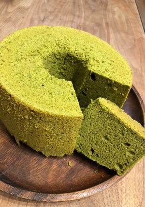 しっとりふわふわ抹茶シフォンケーキ17㌢-レシピのメイン写真