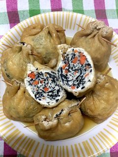 ひじきと鶏挽肉の袋煮-レシピのメイン写真