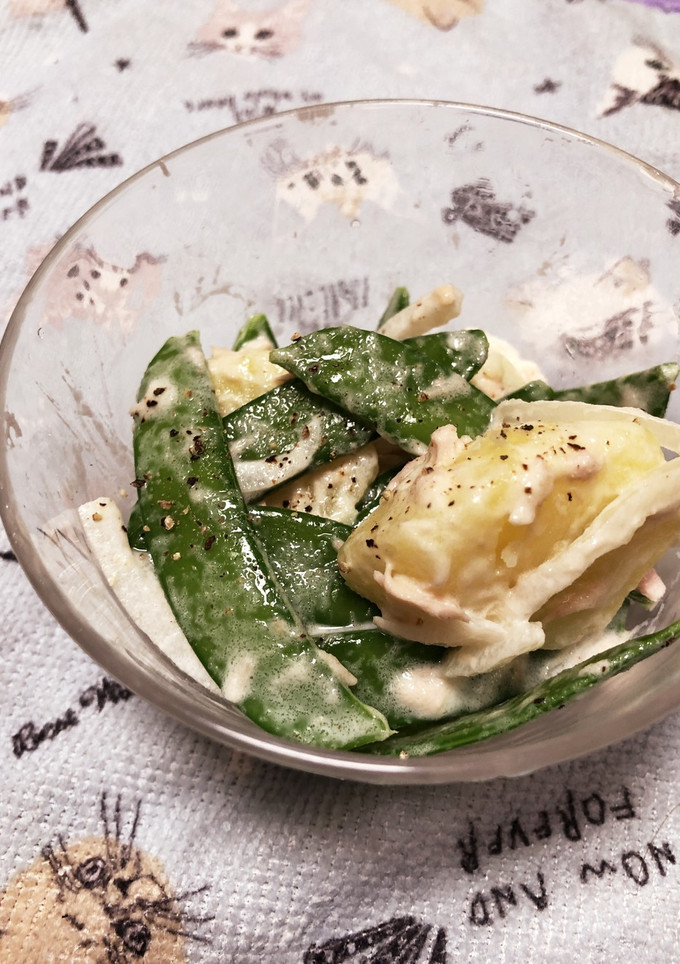 きぬさやとジャガイモの和え物-レシピのメイン写真