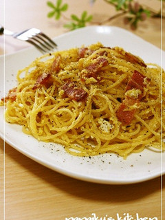 カルボ風そぼろパスタ-レシピのメイン写真