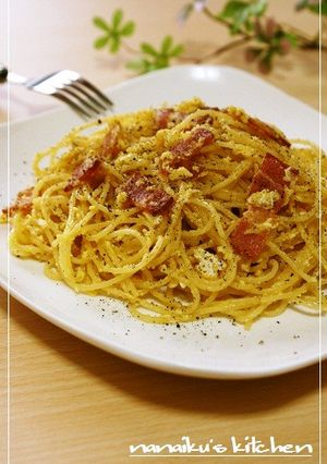 カルボ風そぼろパスタ-レシピのメイン写真