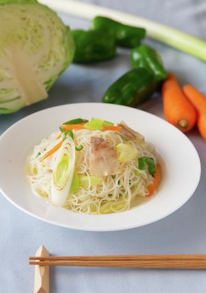 動画あり！ワンパンで簡単☆塩焼ビーフン-レシピのメイン写真