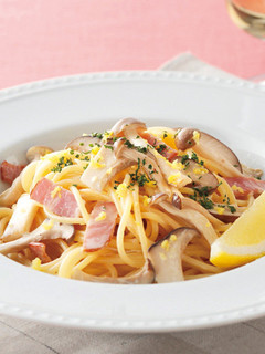 きのこのレモンクリームパスタ-レシピのメイン写真