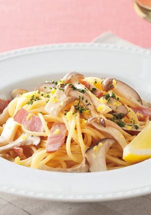 きのこのレモンクリームパスタ-レシピのメイン写真