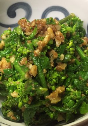 菜の花のクルミ味噌和え-レシピのメイン写真