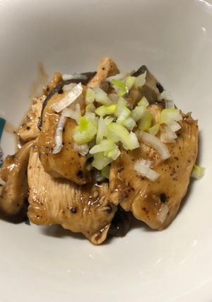 鶏むね肉としいたけの豆豉炒め-レシピのメイン写真