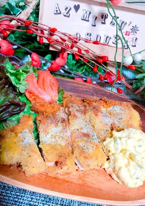 鶏むね肉deカツレツ♪バターソースたる添-レシピのメイン写真