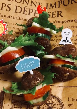 お弁当用★ミートボールでハンバーガー★-レシピのメイン写真