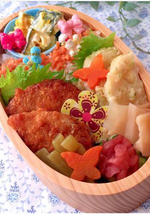 2月20日　メンチカツ弁当　詰め方-レシピのメイン写真