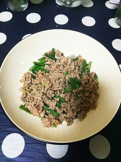 ひき肉といんげんのピリ辛みそ炒め-レシピのメイン写真