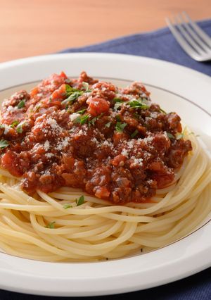 ミートソースパスタ-レシピのメイン写真