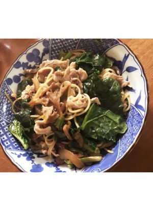 アレンジ 豚とほうれん草の和風醤油パスタ-レシピのメイン写真