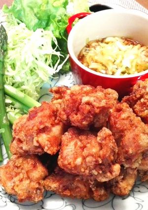 鰹節で旨パリ！鶏の唐揚げネギソース-レシピのメイン写真