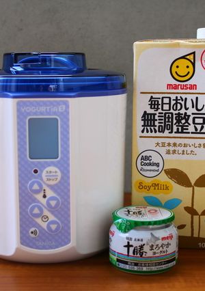 明治十勝ヨーグルトで自家製豆乳ヨーグルト-レシピのメイン写真