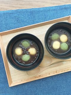 簡単カラフル白玉ぜんざい-レシピのメイン写真